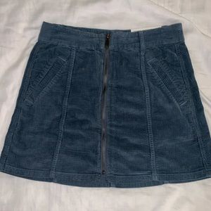 High waisted corduroy skirt